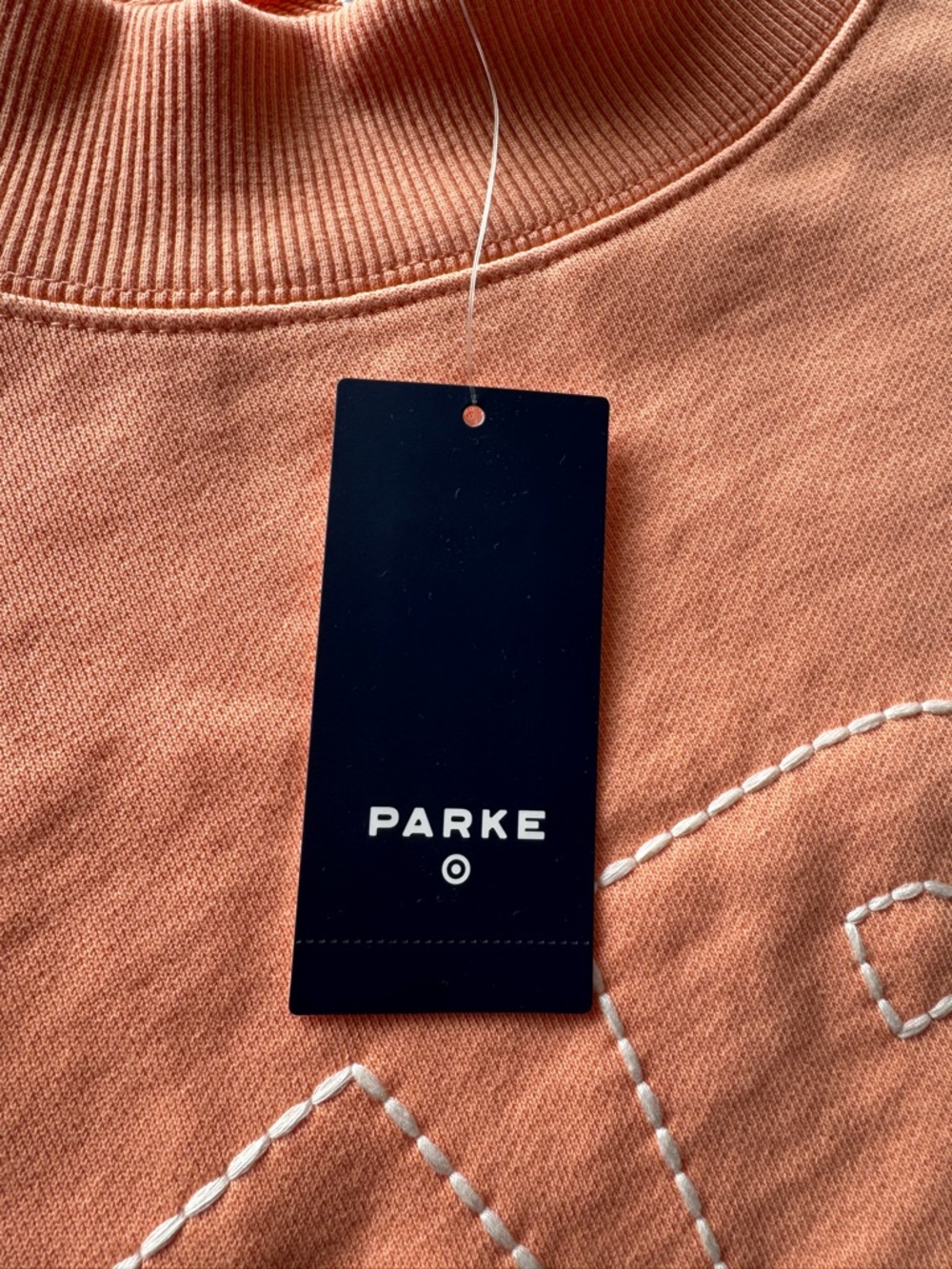 Parke x Target | Women's Mockneck Pullover Sweatshirt | Peach Orange L/XL NWT! - Picture 8 of 13